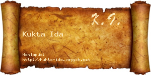 Kukta Ida névjegykártya